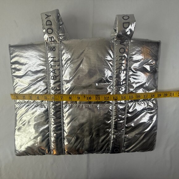 Bath & Body Works Puffy Handbag Silver - Picture 3 of 4